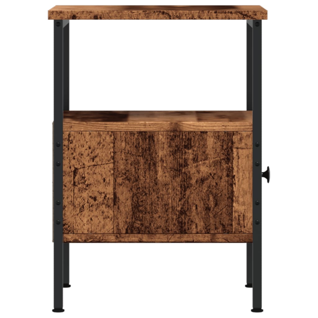 Nightstand with Rustic Wood Look 34 X 36 X 50 Cm Engineered Wood