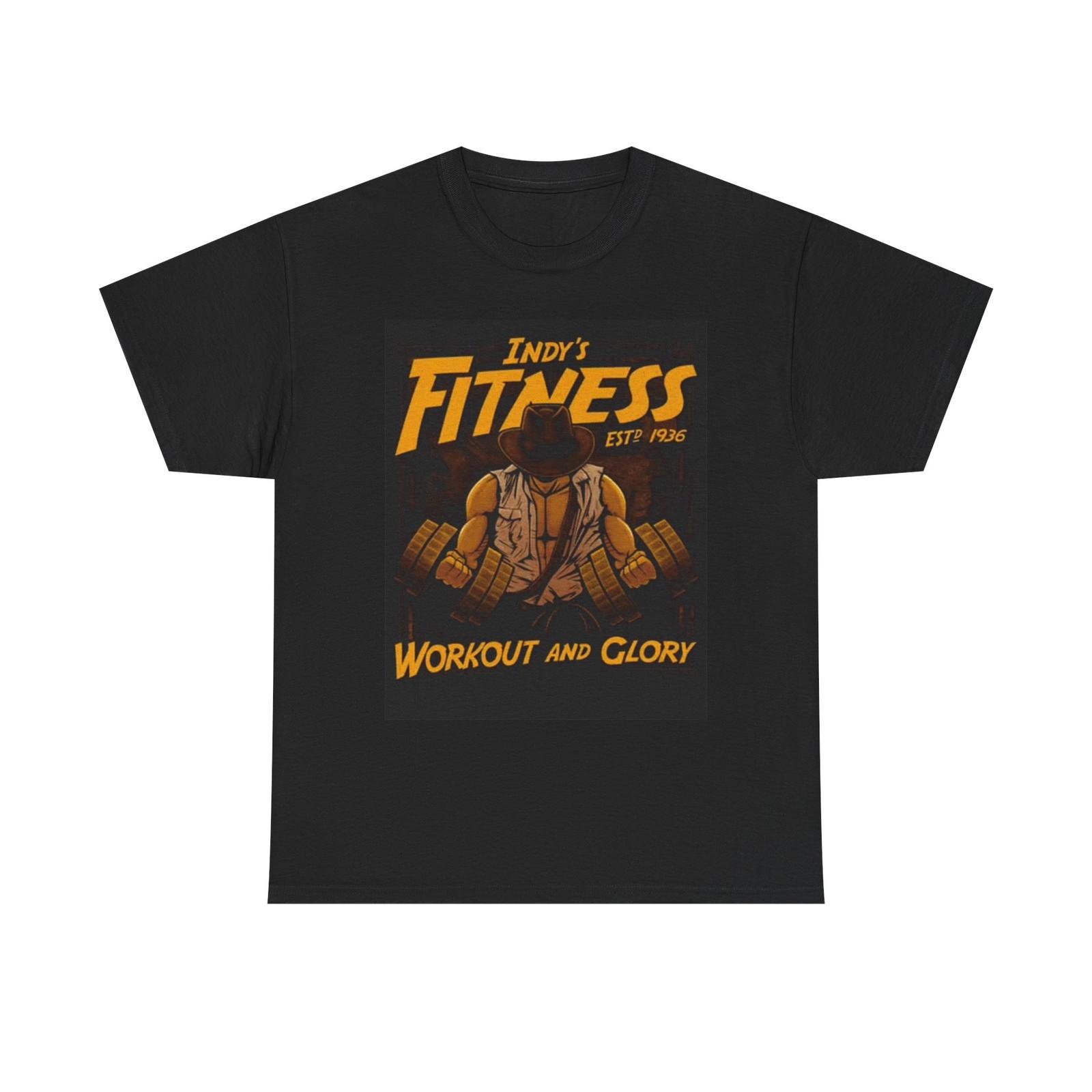 Indiana Jones Gym T Shirt Retro Movie Graphic Gear Unisex Heavy Cotton Tee XXXL