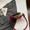 Crossbody Bag Rivets PU Dumplings Bag Small Pack Punk Style Handbags Croissant Shoulder Bag  Lady