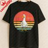 Unisexs Vintage Duck Graphic Tee Casual Round Neck Machine Perfect for All Seasons Funny Outdoors High Quality Cotton Shortsleev