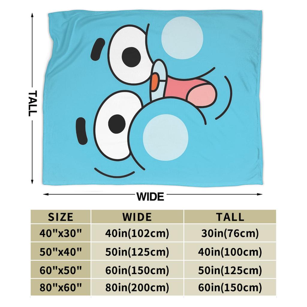 Gumballs Face Flannel Blanket Customized Throw Blanket for Home 150*125cm Plush Thin Quilt,