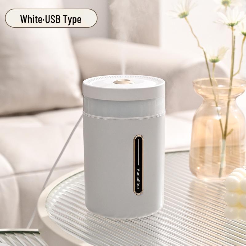 

1L Large Silent Aromatherapy Humidifier with Ambient Light for Home or Office Plug-in белый
