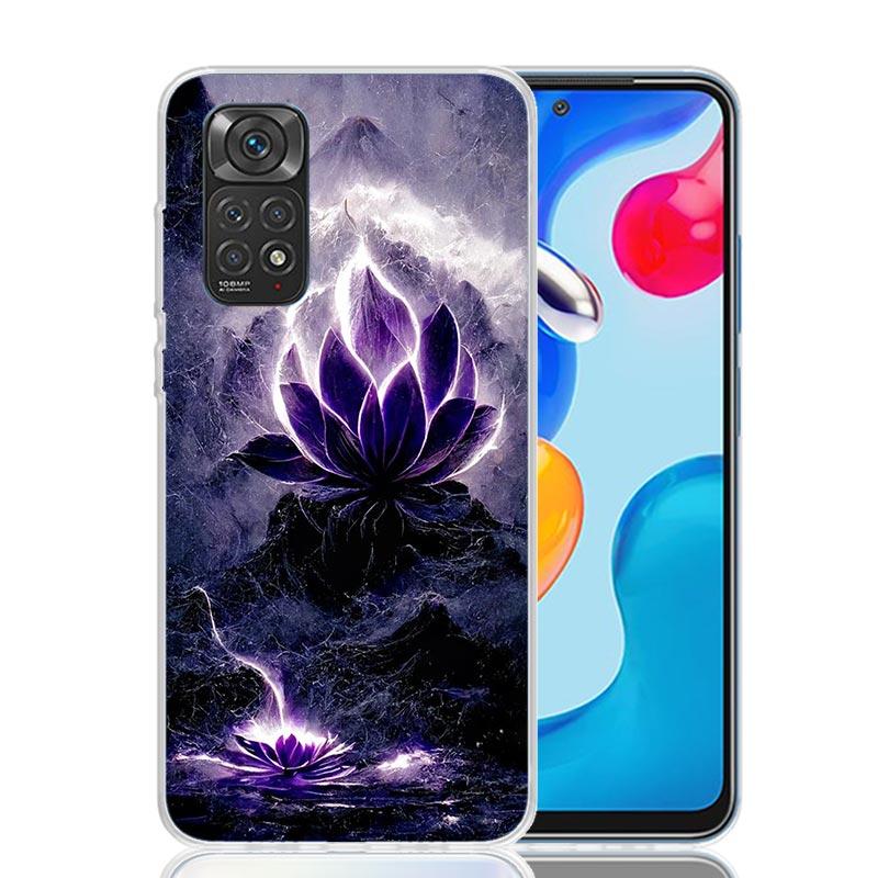 Buddhist Fire Lotus Phone Case For Xiaomi Redmi Note 13 14 15 Pro Plus 12S 12 14S 11S 11E 10 10S 11 11T 5G 4G Cover Coque Redmi