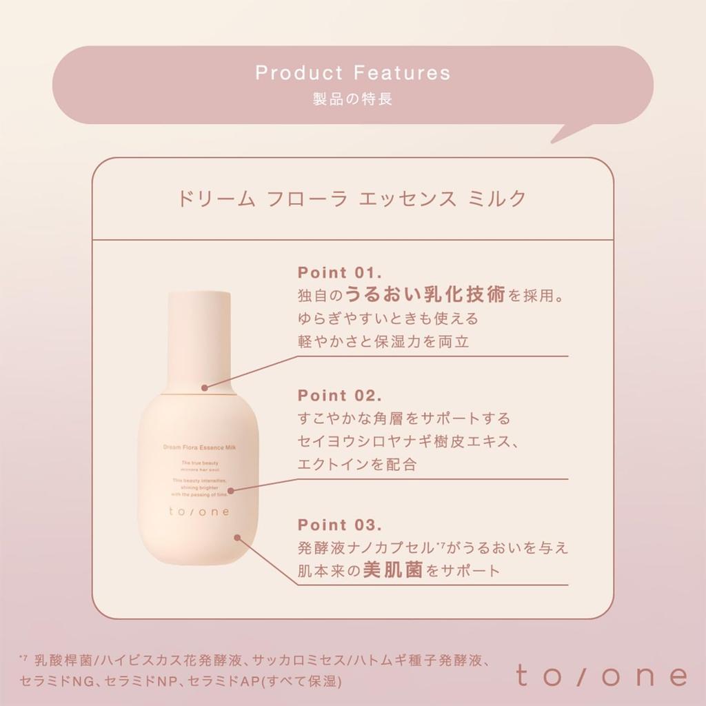 Dream Flora Essence Milk moisturizing lotion with natural ingredients to/one 150mL, 100%
