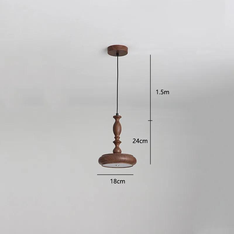Country Retro Metal Iron Art Wood Color Led Pendant Lights Cafe Dining Table Restaurant Hotel Hanging Lamp Indoor House Luster