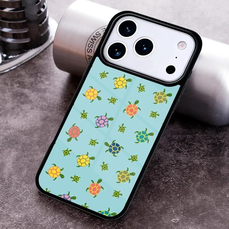Cute Cartoon Turtles Phone Case For iPhone 17 16 15 14 13 12 11 Pro Max Plus 17Air Soft Silicone Cover
