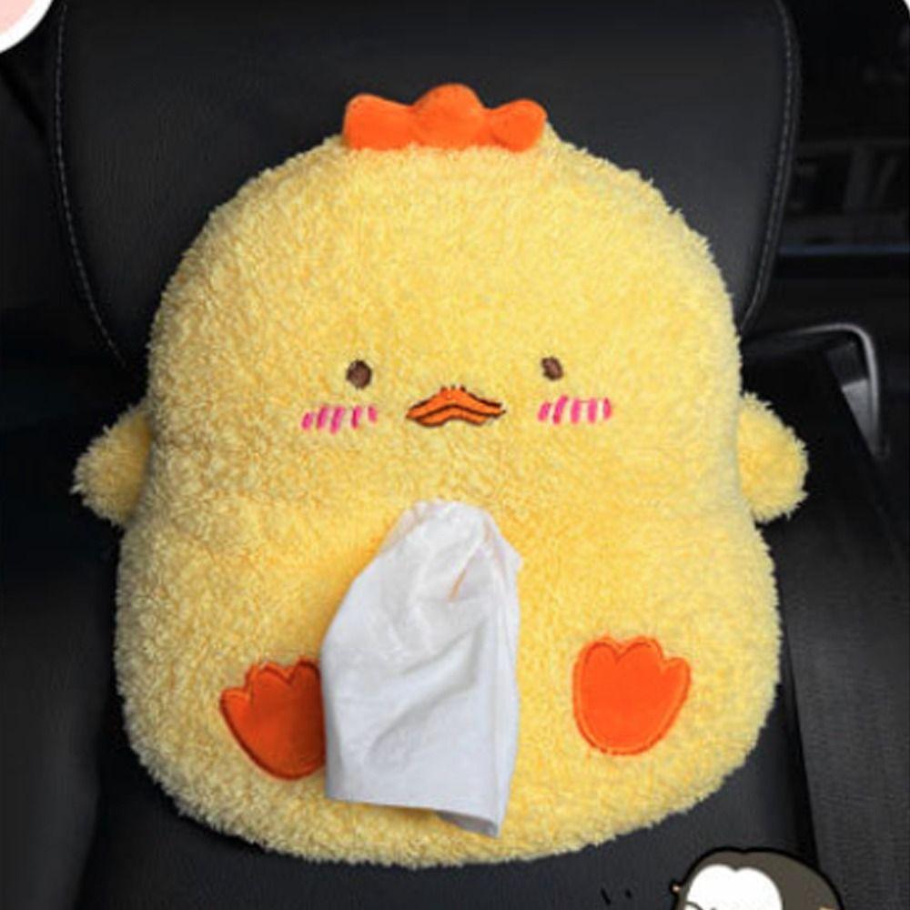 Cartoon Tissue Box Plush Animal Shape Paper Towel Cover Washable Napkin Holder  Car Seat Back