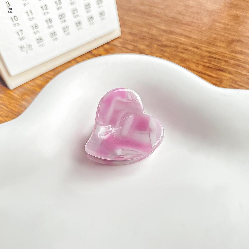Bofeiya Sweet Heart Acetate Hair Clip - Cute, Small, High-End Side or Top Clip for Braided Hairstyles