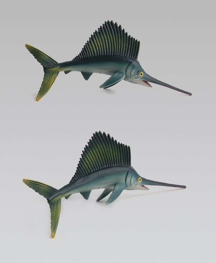 [Nekogamiyama] Sailfish Sea Fish Figure Model Miniature Ornament Decor Collector's Model (Small)