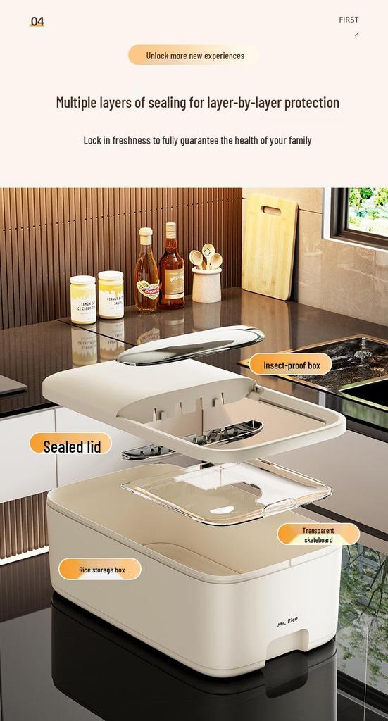 Sealed Insect-Proof Rice and Flour Storage Box, Moisture-Proof Cereal Container - 2025 New Style