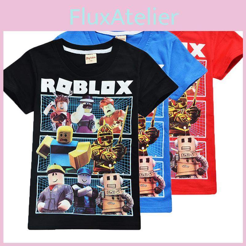 Character Roblox Game Children Roblox Print Cotton Short Sleeve Casual Shirt T