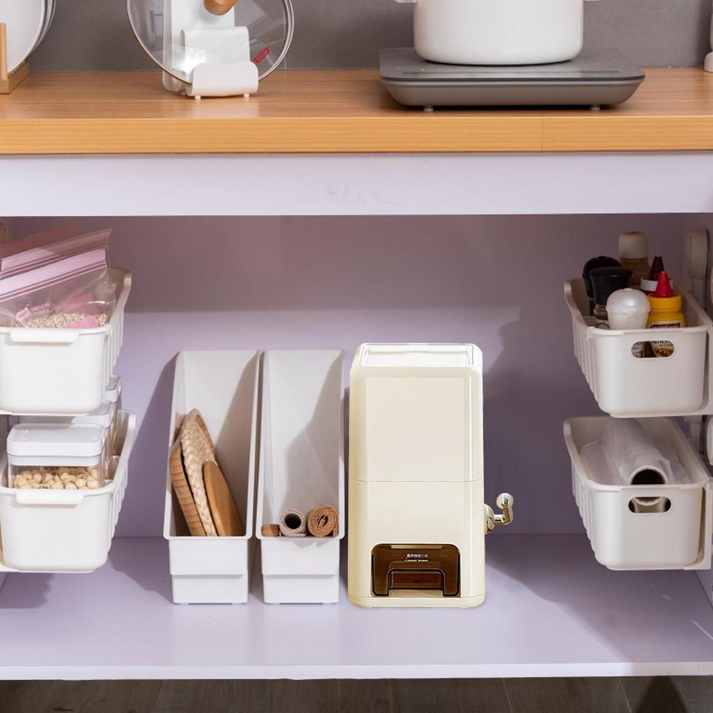 Rice Dispenser Flour Rice Bin Large Capacity Food Bin Keeper Box Organizer Bucket For Kitchen Pantry Freezer Outdoor Livestock