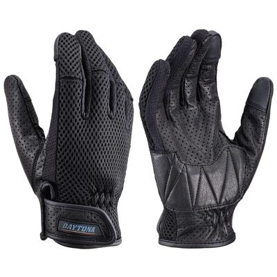 Daytona Motorcycle Gloves Palm Genuine Leather Smartphone Compatible Full Mesh Standard Gloves Black M Size 32191 Spring/Summer (Goat Leather) DG-001