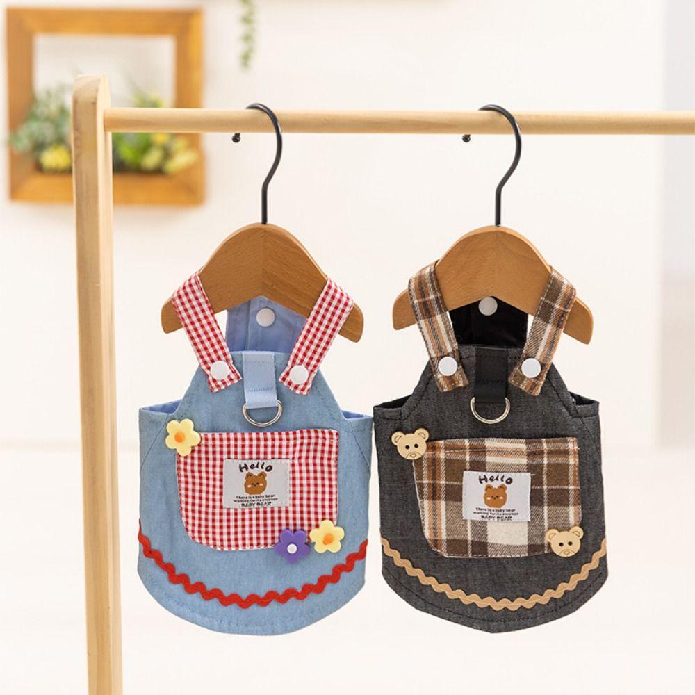 

Comfortable Dog Denim Dress Cute Dog Clothes Pet Accessories Dog Costume Cat S синий