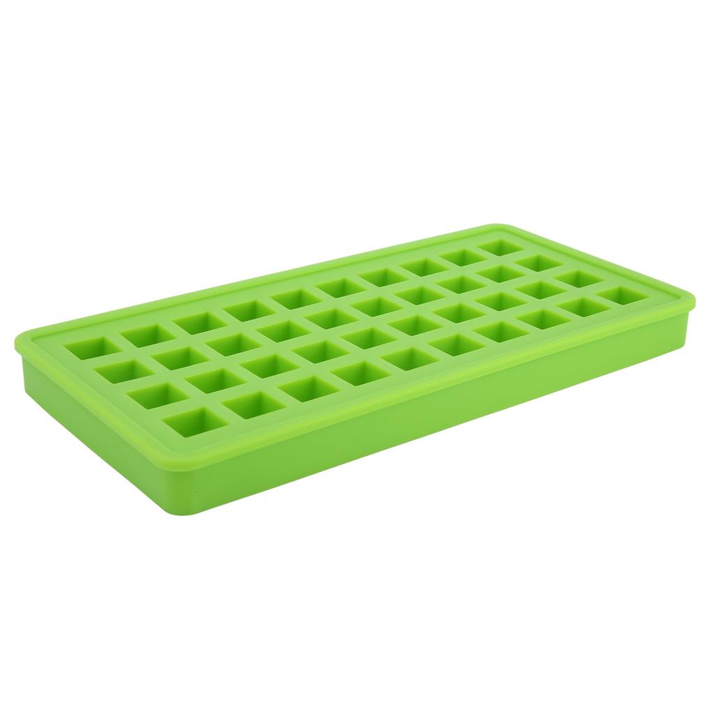 40Grids Silicone Ice Tray Square Shape Ice Cubes Maker Mold DIY Kitchen AccessoriesGreen