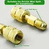 Mini Split Adapter, R410A Adapter Kit R410A Refrigerant Hose Adapter Connector, Mini Split Vacuum Pump Kit 5/16 to 1/4 Coupler Valve Core Remover for