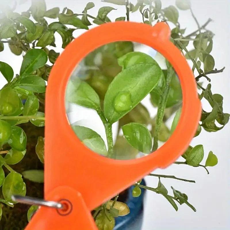 Mini Portable Magnifier Keyring Small Anti-Deformed Reading Aid Keychain for Elderly Clear Vision Portable Magnifying Glass