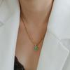 316L Stainless Steel New Fashion Upscale  Vintage Natural Ellipse Charms Thick Chain Choker Necklaces Pendants For Women