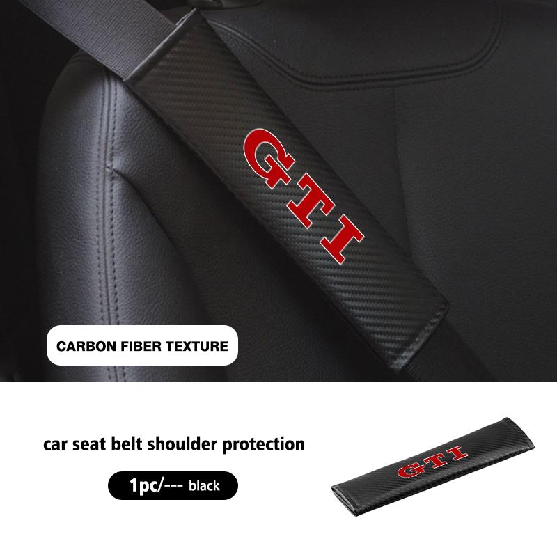 For Volkswagen VW Car Seat Belt Leather Safety Belt Shoulder Cover Protect Pad Beetle CC B5 B6 B7 EOS GTI MK2 MK4 MK5 MK6 Fx5