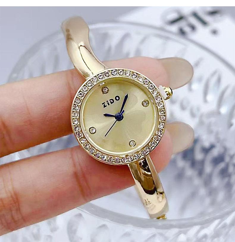 Tiktok Ladies Watch Simple And Elegant Quartz Watch Casual Diamond Watch Women S Fashion Niche Bracelet Watch Naked watch