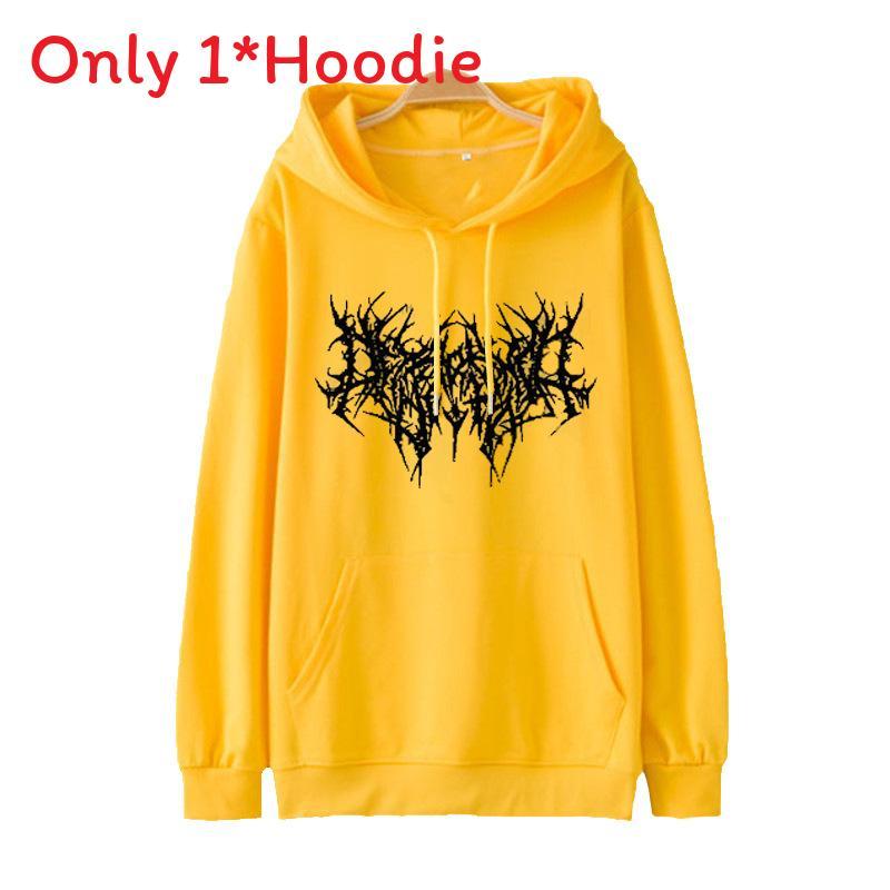 Gothic Style Hooded Sweatshirt For Women With Print Graphic Streetwear Winter Fashion