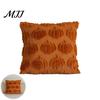 Fall Decor Pillow Case Pumpkin Pattern Pillowcase Solid Color Hide Zipper Soft Wool Pillowcases Velvet Halloween Cushion Cover Home Durable