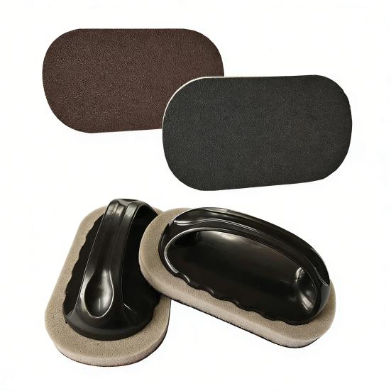 Cleaning Brush High-Density Sponge Pot Scrubber with Anti-Slip Handle Removes Stubborn Stains Burnt Residue Non-Scratch Kitchen Cleaning Scrubber