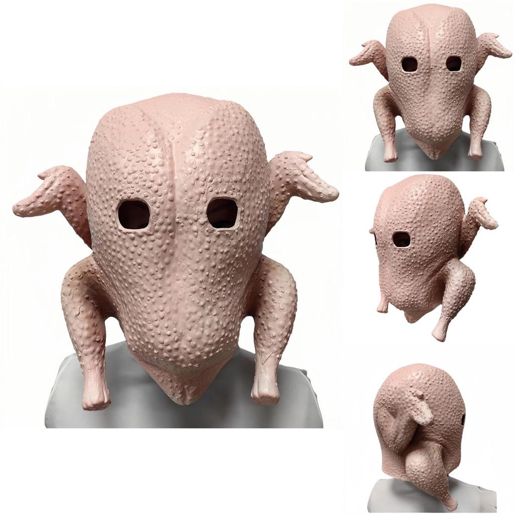 Halloween Chicken Mask Latex Novelty Headgear For Costume Parties And Gag Gifts