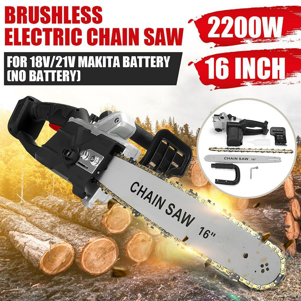 16 Inches Electric Pruning Saw Rechargeable Electric Saw Woodworking Mini Electric Saw Garden Tool For 18/21V Battery 2200W