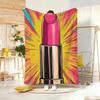 Art P-Pop Art Style Lipstick Beauty Throw Lightweight 240g Flannel Blanket Soft Skin-friendly for Summer Cooling