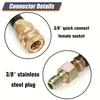 Sewer Jetter Kit,1600PSI 1.45m Nozzle Hose+2.20m 3/8 Quick Connect Hose for Pressure Washer,Drain Unclog & Auto Washing
