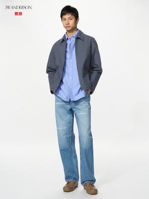 Japan Straight Jeans Damaged Long