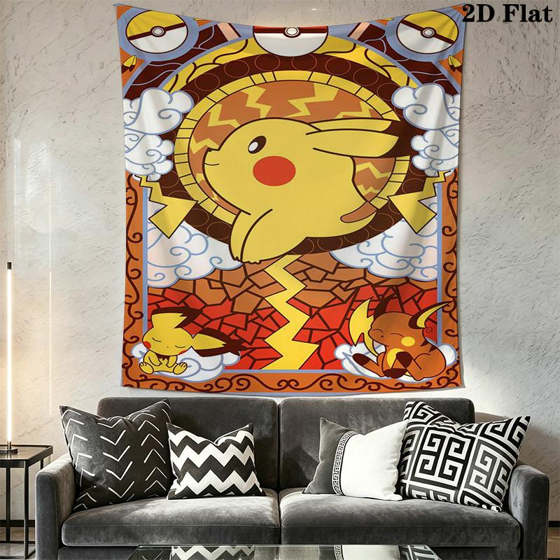 Pokmon Eeveelutions Tapestry Wall Tapestry Wallmounted Background Cloth Background Cloth Soft Atmospheric Background Cloth