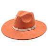 Big Edge Jazz Top Hat Women'S 9Cm Brim Suede Peach Heart Top Fringed Hat