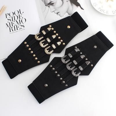 Retro Elastic Wide Waist Seal Ladies Elastic Belt Dress Shirt Decorative Waist Skirt Three Sizes