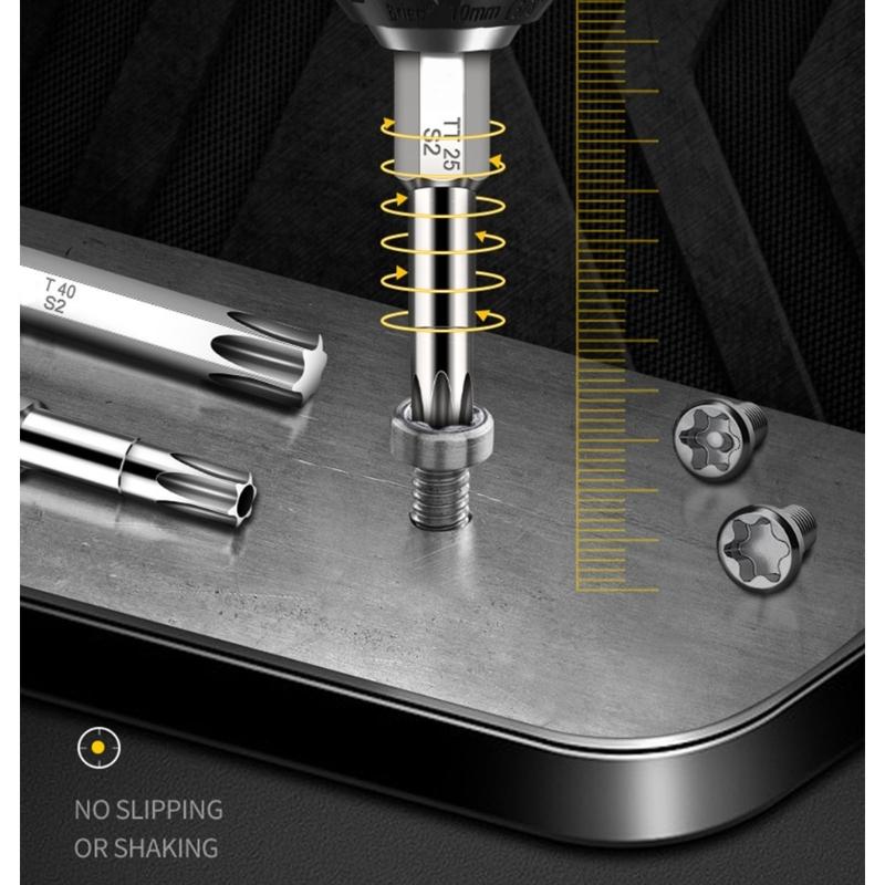 10Pieces Torx Head Screwdriver Bit Set Hex Shank Security Tamper Proof Screwdriver Drill Magnetic Screwdriver Bit Tool