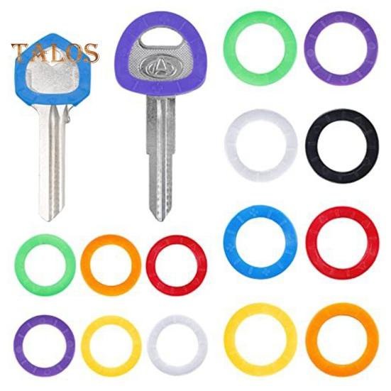 24/32/40 Pcs Colored Key Caps Flexible Round Rubber Key Covers Semi-circular Key Tags Identifiers for House Keys Non Odd-Shaped Keys