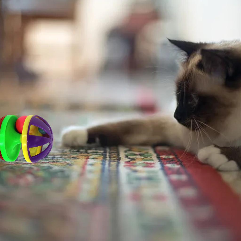 Cat Toy Bell Plastic Jingle for Cats Pounce Rattle Toys for Cat Training Game Interactive Playing Toy for Small Cat Dogs