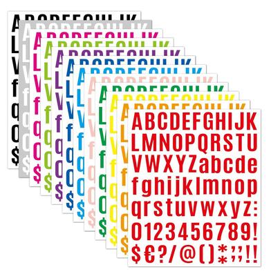 1/12 Blatt Alphabet-Aufkleber 81/972 Buchstaben-Aufkleber, selbstklebende Aufkleber-Buchstaben für selbstgemachte Briefkasten-Hausnummern/Etiketten/Ladenschilder/Scrapbooking-Bastelarbeiten