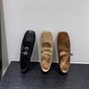 New Ladies Leather Flat Shoes Mary Jane Casual  Women Buckle Shoes Ladies Casaul Dress Low Heel Leather Shoes