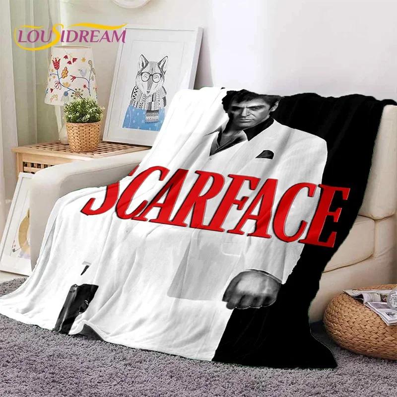 Scarface Tony 3D Printing Movie Soft Flannel Blanket for Beds Bedroom Sofa Picnic,Throw Blanket for Cover Outdoors Leisure Gift