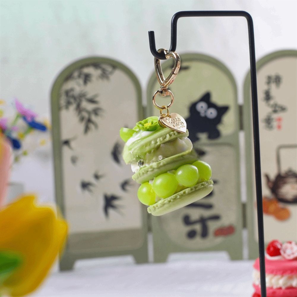 Simulation Cake Keychain Simple Funny Food Keyring Fashion Fruit Dessert Pendant Best Friend Gift