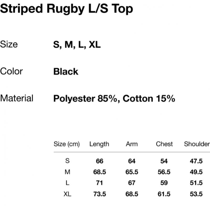 Thisisneverthat Striped Rugby L S Top bLack
