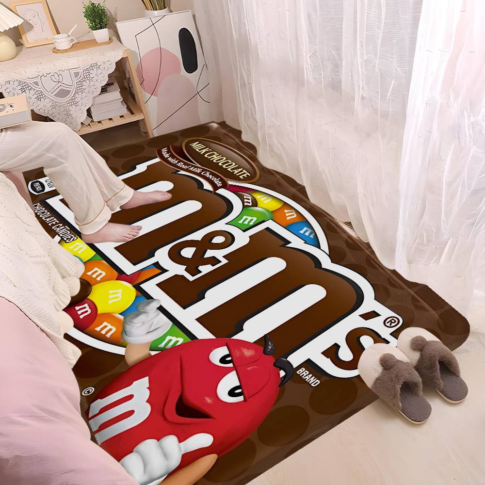 

Carpet M&M Candy Snacks Kitchen Mat Kids Room Bedroom Decoration Balcony Anti-Slip Doormat Living Room Alfombra 40cm x 60cm