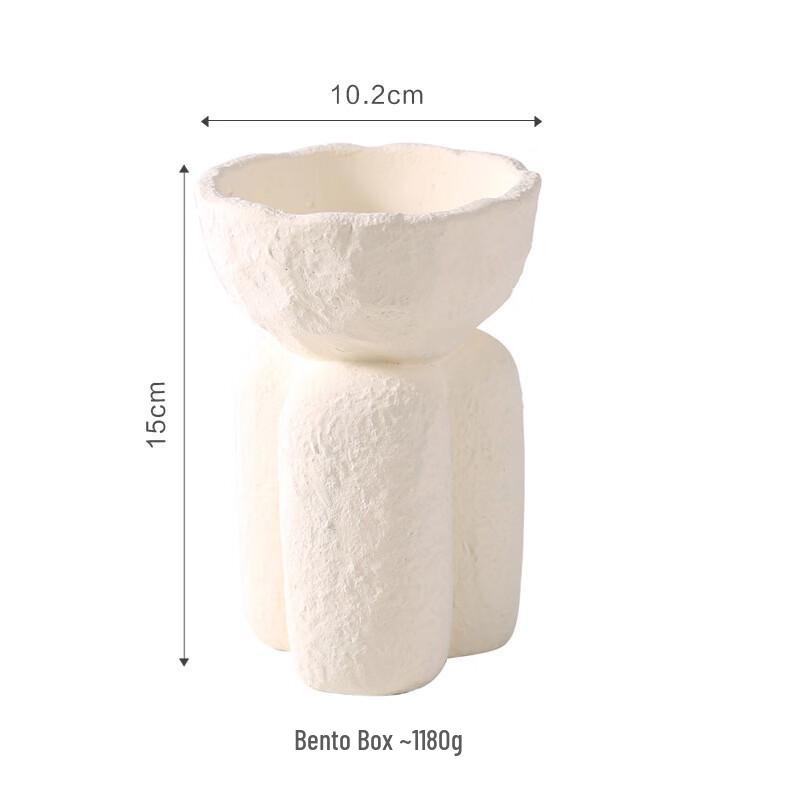 Cement Flower Goblet Flameless Diffuser & Candle Holder