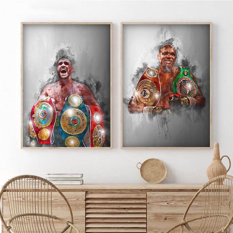 Abstraktní box Tyson Wall Art Malba Hvězda Tisk plakátu Malba na plátno Dekorace obývacího pokoje