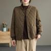 Women S Vintage Loose Fit Quilted Cotton Padded Jacket Coat