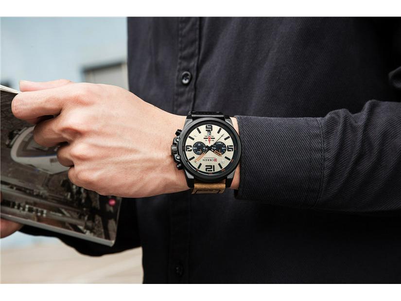 CURREN 8314 Pánské multifunkční sportovní chronografové vodotěsné křemenné hodinky