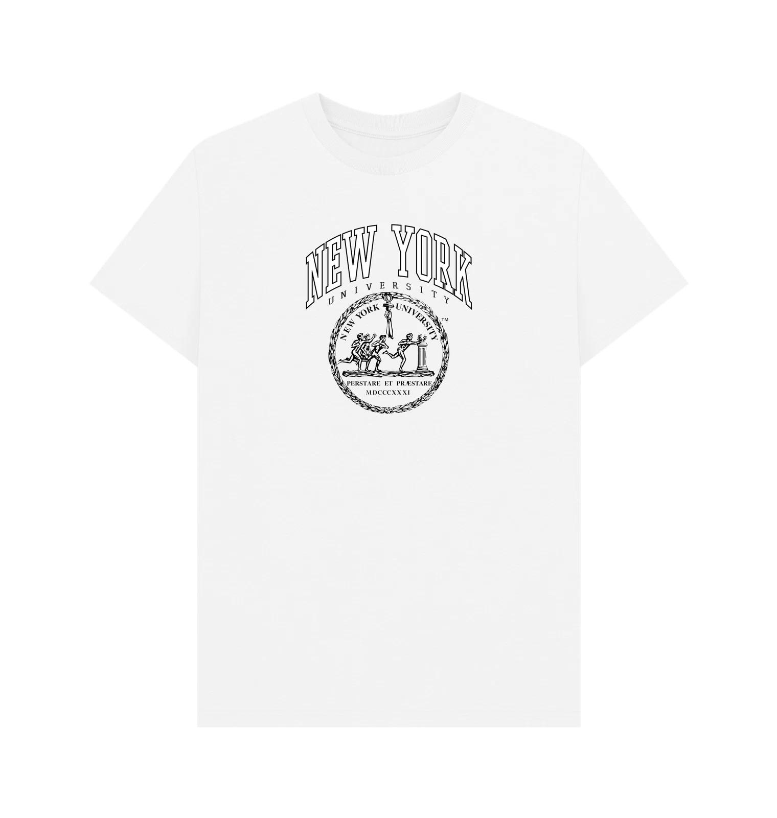 PREMIUM OFFICIAL New York University New York University Crest Unisex T-shirt... S