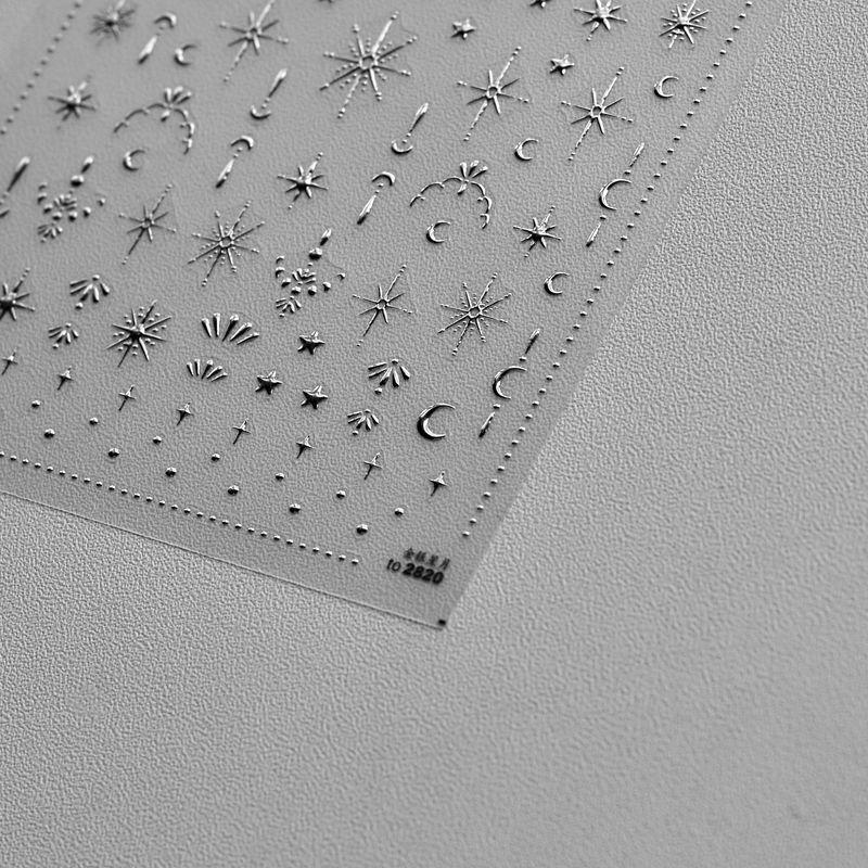 

Tomoni Nail Sticker Best Selling Japanese Cute Nail Sticker Star Moon Nail Ornament 2820 Silver Default